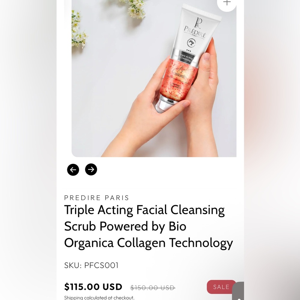 Bio Organica Collagen Facial Scrub - Silver & Orange